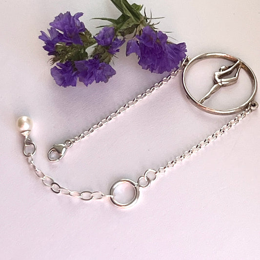 Silver Bracelet with Gymnast
